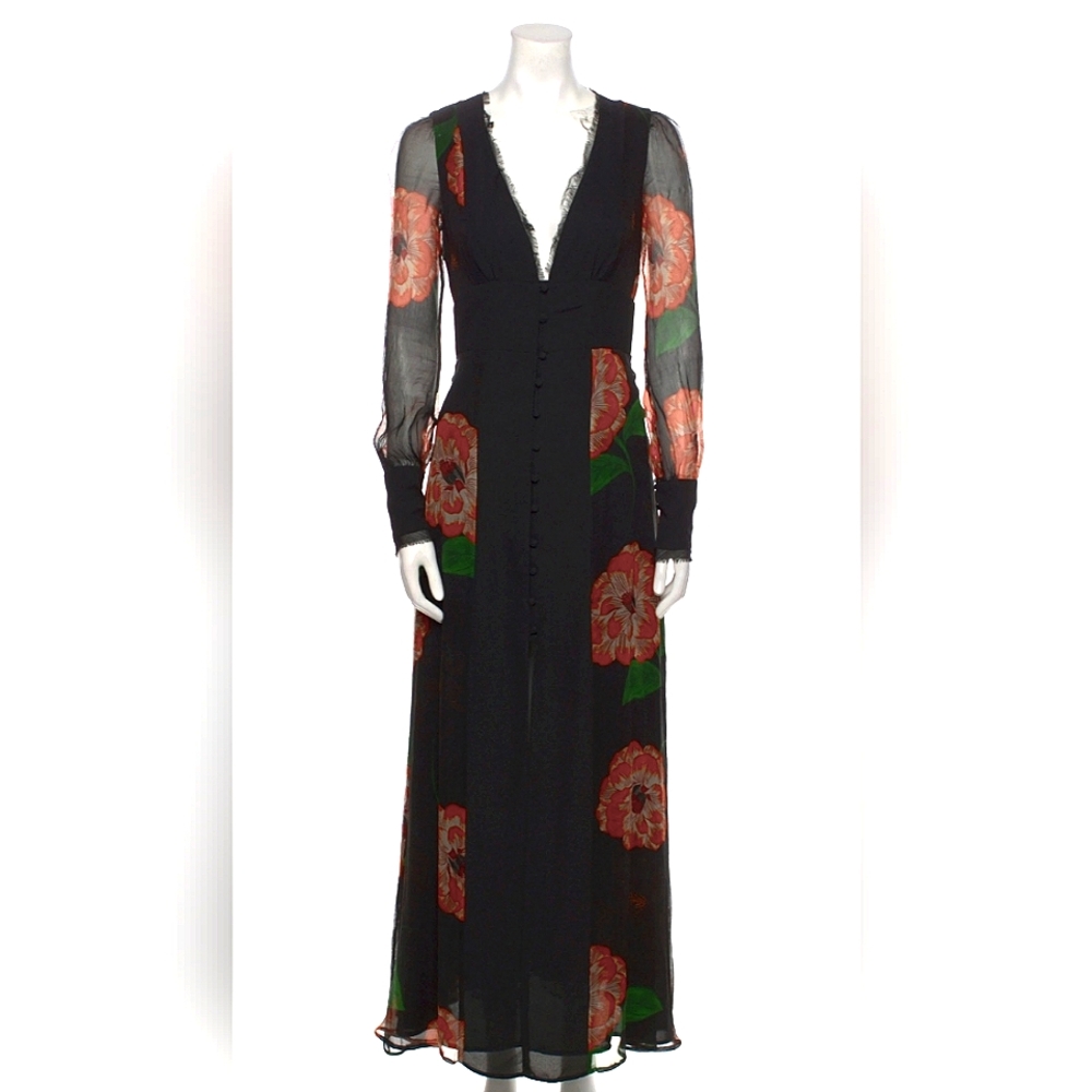 Le Superbe floral button up maxi dress size 8